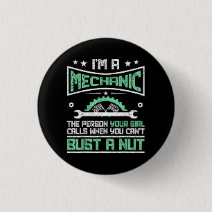 Badge Rond 2,50 Cm Cadeau Drôle pour Mécaniciens Cadeau d'Humour Adul