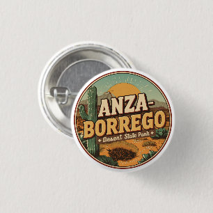 Badge Rond 2,50 Cm Cadeau du désert du parc d'État d'Anza Borrego vin