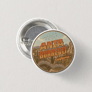 Badge Rond 2,50 Cm Cadeau du désert du parc d'État d'Anza Borrego vin