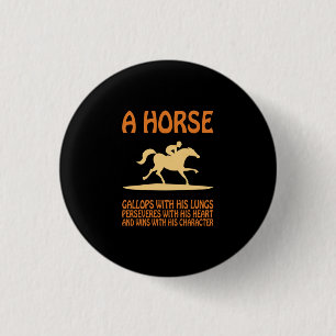 Badge Rond 2,50 Cm Cadeau équestre A Horse Gallops