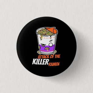 Badge Rond 2,50 Cm Cadeau Halloween Attaque Du Ramen