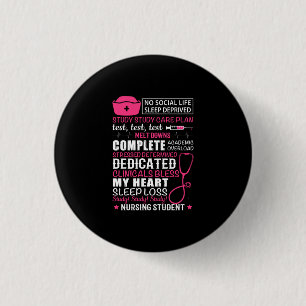 Badge Rond 2,50 Cm Cadeau infirmière Pas de sommeil social privé