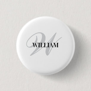 Badge Rond 2,50 Cm Cadeau personnalisé avec monogramme personnalisé