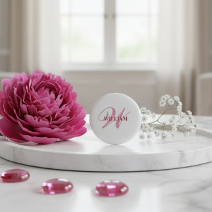 Badge Rond 2,50 Cm Cadeau personnalisé avec monogramme personnalisé
