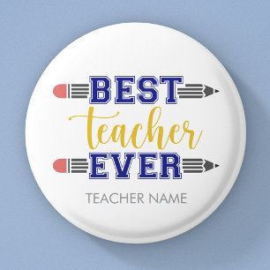 Badge Rond 2,50 Cm Cadeau personnalisé Meilleur Enseignant - Cadeau p