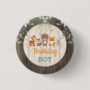 Badge Rond 2,50 Cm Cadeaux de garçon d'anniversaire d'animaux de
