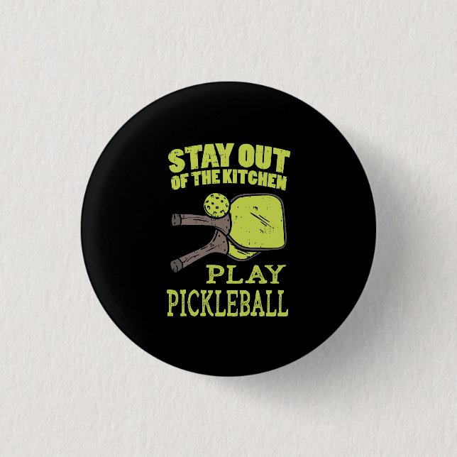 Badge Rond 2,50 Cm Cadeaux De Pickleball (Devant)