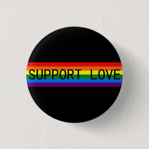 Badge Rond 2,50 Cm Cadeaux de soutien de soutien Love/LGBT de rayures