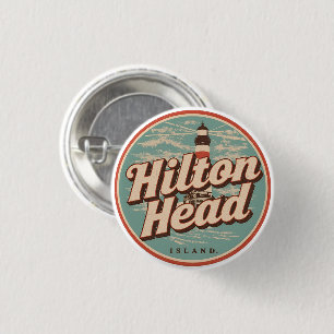 Badge Rond 2,50 Cm Cadeaux de voyage vintage phare de l'île de Hilton