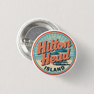 Badge Rond 2,50 Cm Cadeaux de voyage vintage phare de l'île de Hilton