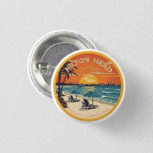 Badge Rond 2,50 Cm Cadeaux de voyage vintage phare de l'île de Hilton