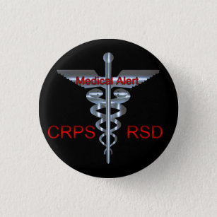 Badge Rond 2,50 Cm Caducée vigilant Médicale de CRP RSD Silvear