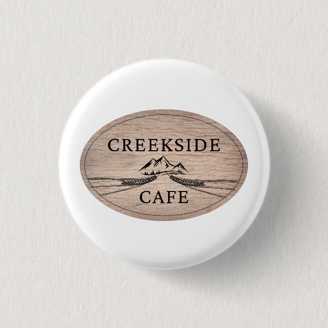 Badge Rond 2,50 Cm Café Creekside Collectif Épingle (Devant)