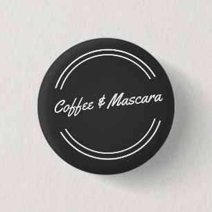Badge Rond 2,50 Cm Café et mascara