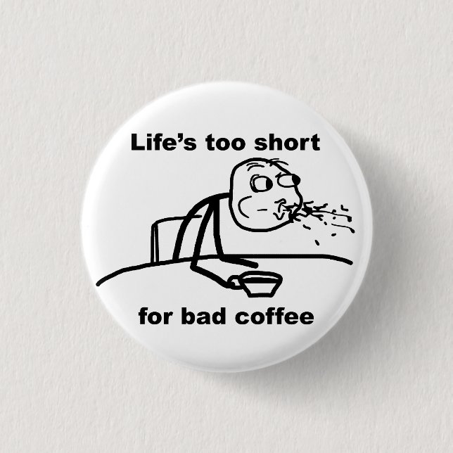 Badge Rond 2,50 Cm Café incorrect (Devant)