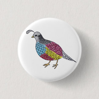 Badge Rond 2,50 Cm cailles