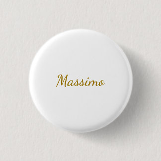 Badge Rond 2,50 Cm Calligraphie de couleur or élégante simple et sobr