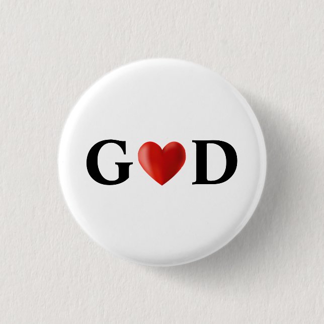 Badge Rond 2,50 Cm Calligraphie du coeur de Dieu (Devant)