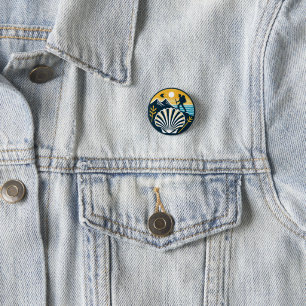 Badge Rond 2,50 Cm Camino de Santiago Le chemin de saint Jacques 0056
