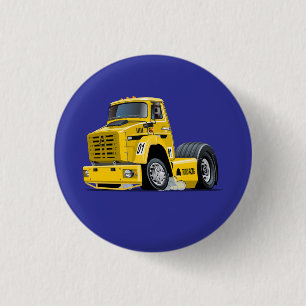 Badge Rond 2,50 Cm Camion de course de dessin animé