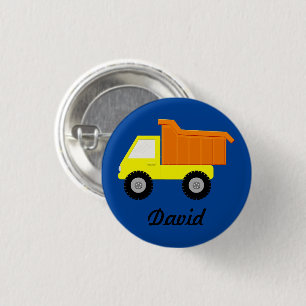 Badge Rond 2,50 Cm Camion Jaune