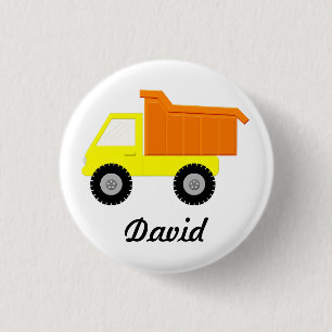Badge Rond 2,50 Cm Camion Jaune