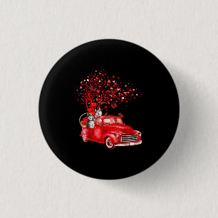 Badge Rond 2,50 Cm Camion rouge husky Valentine Butterfly Heart