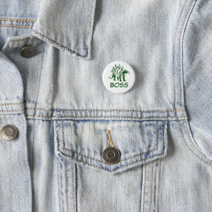 Badge Rond 2,50 Cm Camo Vert Stegosaurus Dinosaure Actionné