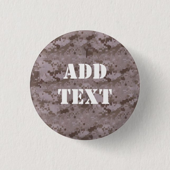 Badge Rond 2,50 Cm Camouflage Désert Numérique (Devant)