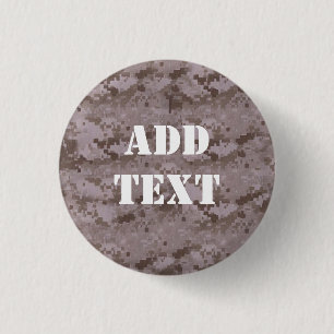 Badge Rond 2,50 Cm Camouflage numérique du désert