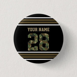 Badge Rond 2,50 Cm Camouflage personnalisé Numéro 28 Personnalisé