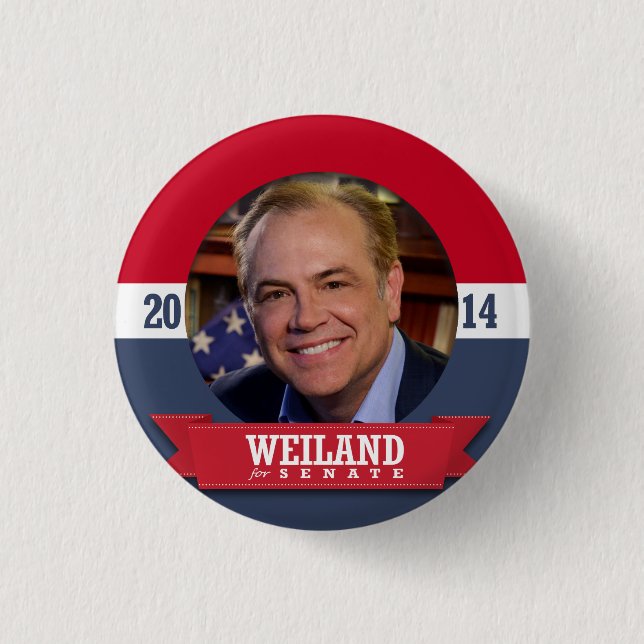 BADGE ROND 2,50 CM CAMPAGNE RICK WEILAND (Devant)