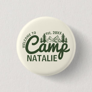 Badge Rond 2,50 Cm Camping personnalisé Bachelorette Party Bridesmait