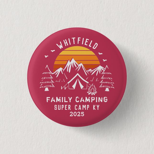 Badge Rond 2,50 Cm Camping Retro Family Vacation Matching (Devant)