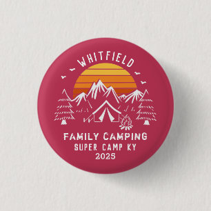 Badge Rond 2,50 Cm Camping Retro Family Vacation Matching