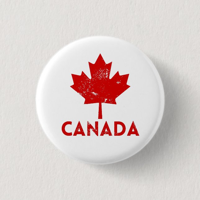 Badge Rond 2,50 Cm Canada Souvenir Vintage (Devant)