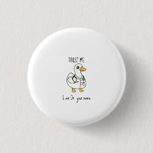 Badge Rond 2,50 Cm Canard de docteur personnalisé