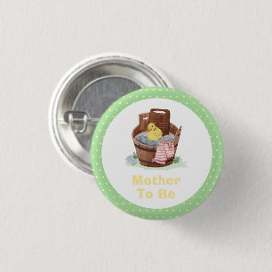 Badge Rond 2,50 Cm Canard en caoutchouc pour douche de bébé Future Ma
