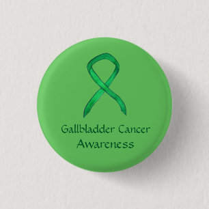 Badge Rond 2,50 Cm Cancer de la vésicule biliaire Sensibilisation ve