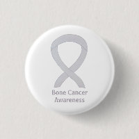 Cancer de l'os White Awareness Ribon Custom Pins