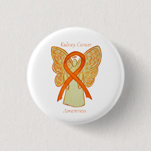 Badge Rond 2,50 Cm Cancer du rein Sensibilisation à l'angle Ruban Per