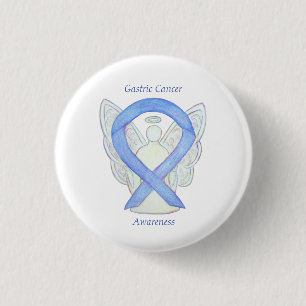 Badge Rond 2,50 Cm Cancer gastrique Ange Sensibilisation Ruban Art Pi