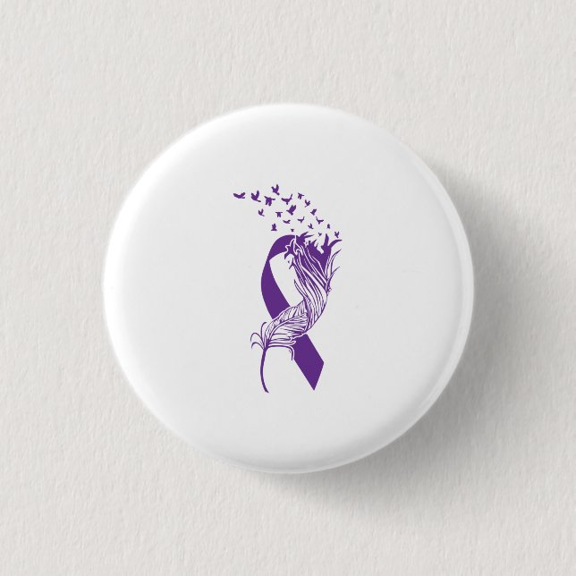 Badge Rond 2,50 Cm Cancer Purple Ribbon (Devant)