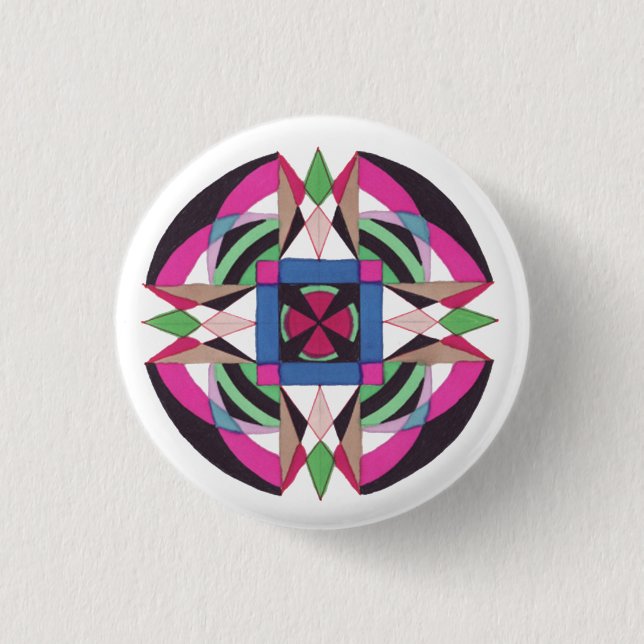 Badge Rond 2,50 Cm cannelure de chakana (Devant)
