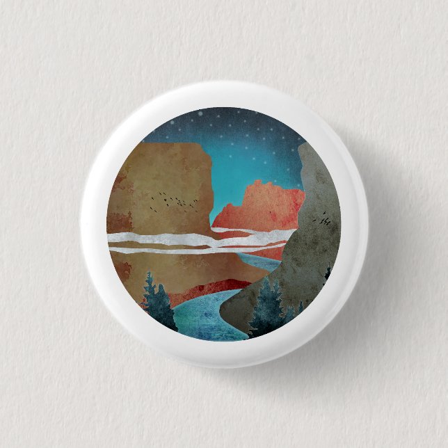 Badge Rond 2,50 Cm Canyon Birds (Devant)