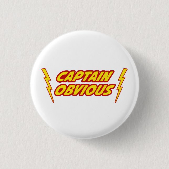 Badge Rond 2,50 Cm Capitaine Obvious Superhero (Devant)