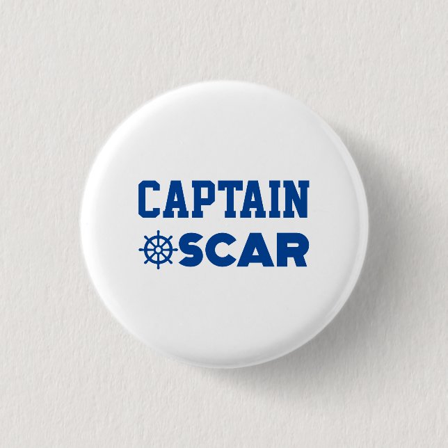 Badge Rond 2,50 Cm Capitaine Oscar (Devant)