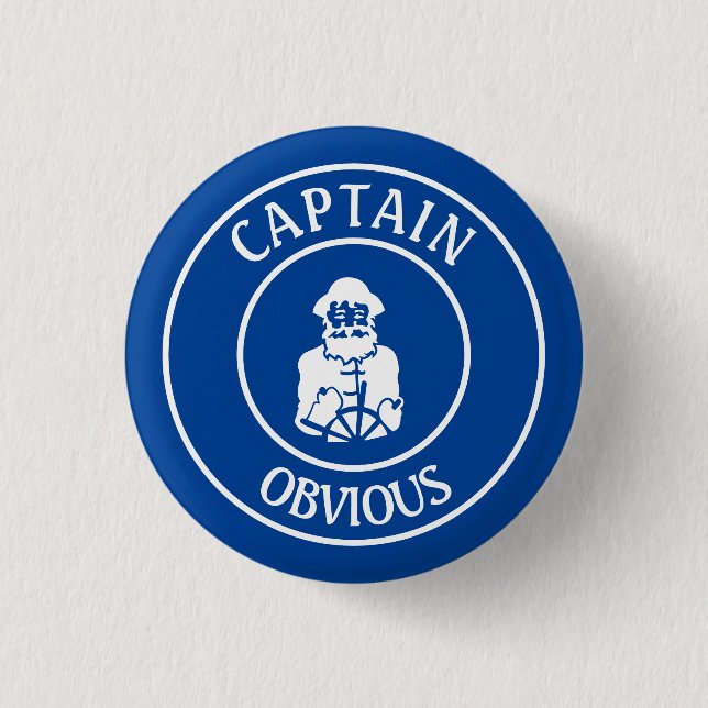 Badge Rond 2,50 Cm Capitaine Porte - clé évident (Devant)