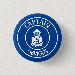 Badge Rond 2,50 Cm Capitaine Porte - clé évident