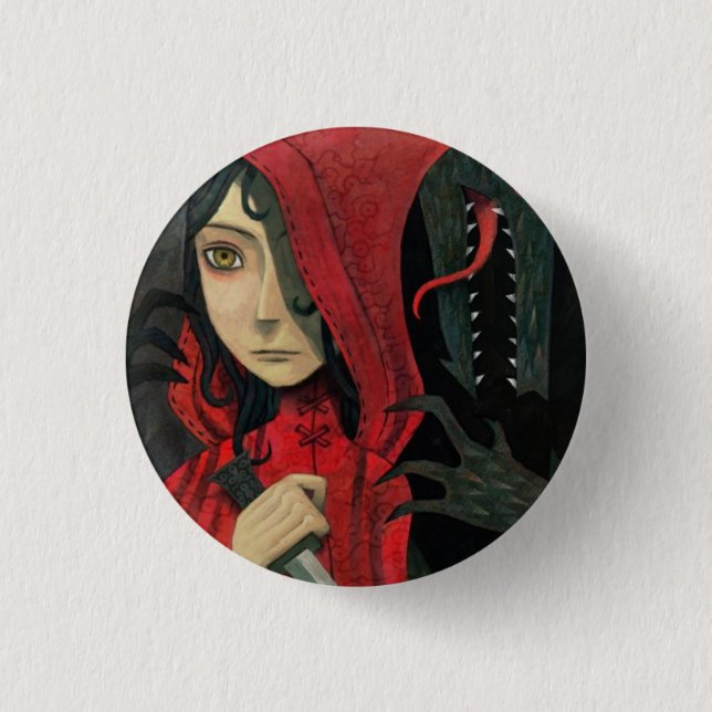 Badge Rond 2,50 Cm Capuchon rouge (Devant)